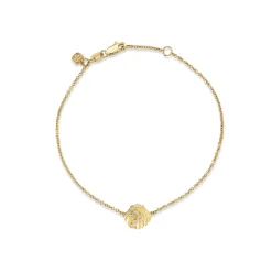 Gold & Diamond Clam Shell Bracelet