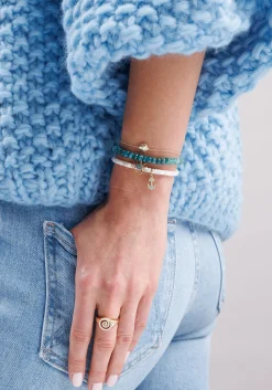 Gold & Diamond Clam Shell Bracelet