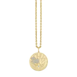Gold & Diamond Cloud 9 Coin Charm