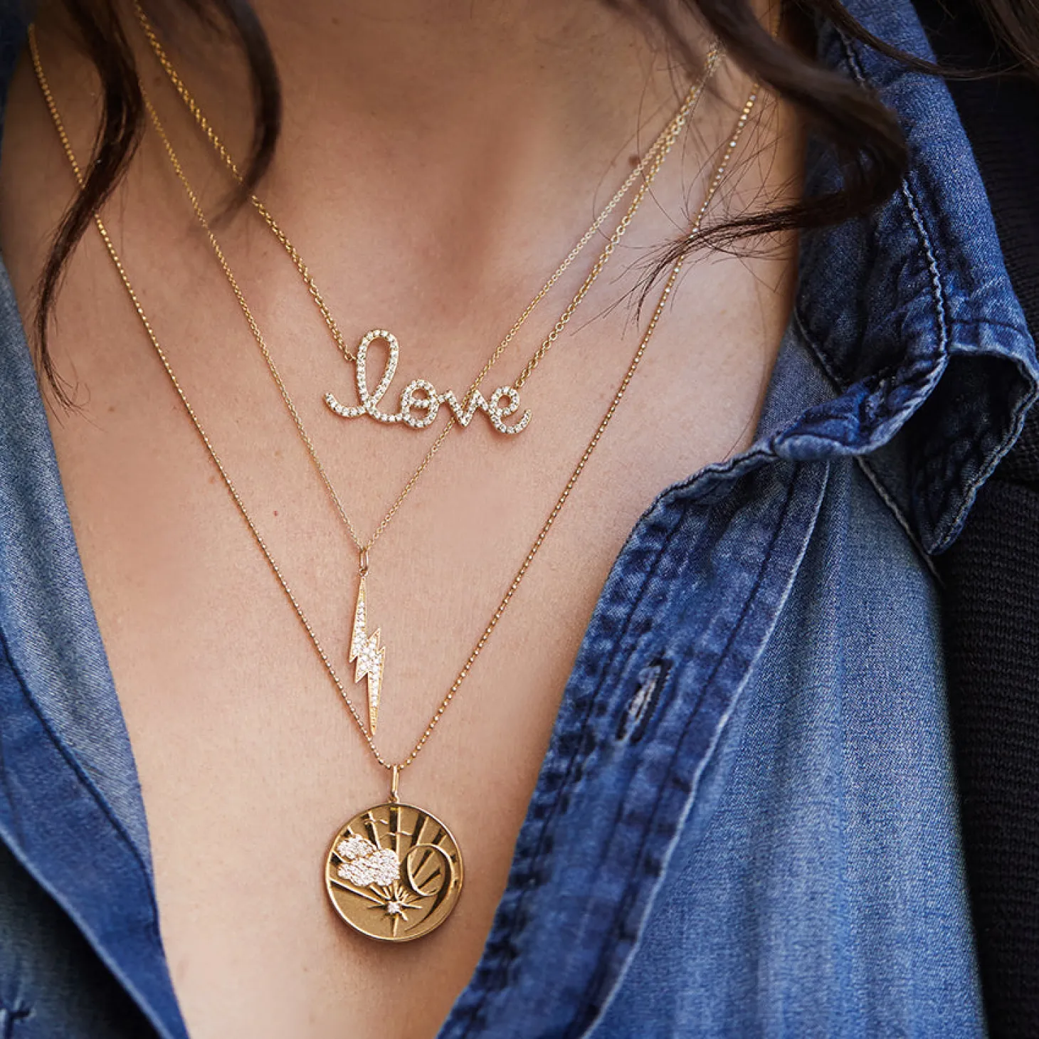 Gold & Diamond Cloud 9 Coin Charm