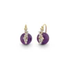 Gold & Diamond Cocktail Amethyst Earrings