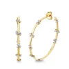 Gold & Diamond Cocktail Bar Large Hoops