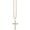 Gold & Diamond Cocktail Cross Charm