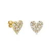 Gold & Diamond Cocktail Heart Stud