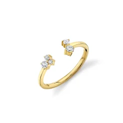 Gold & Diamond Cocktail Open Ring