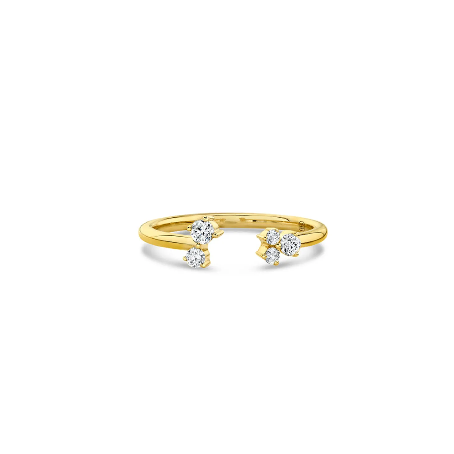 Gold & Diamond Cocktail Open Ring