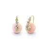 Gold & Diamond Cocktail Pink Opal Earrings
