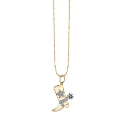 Gold & Diamond Cowboy Boot Charm