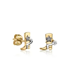 Gold & Diamond Cowboy Boot Stud