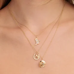 Gold & Diamond Cowboy Boot Charm