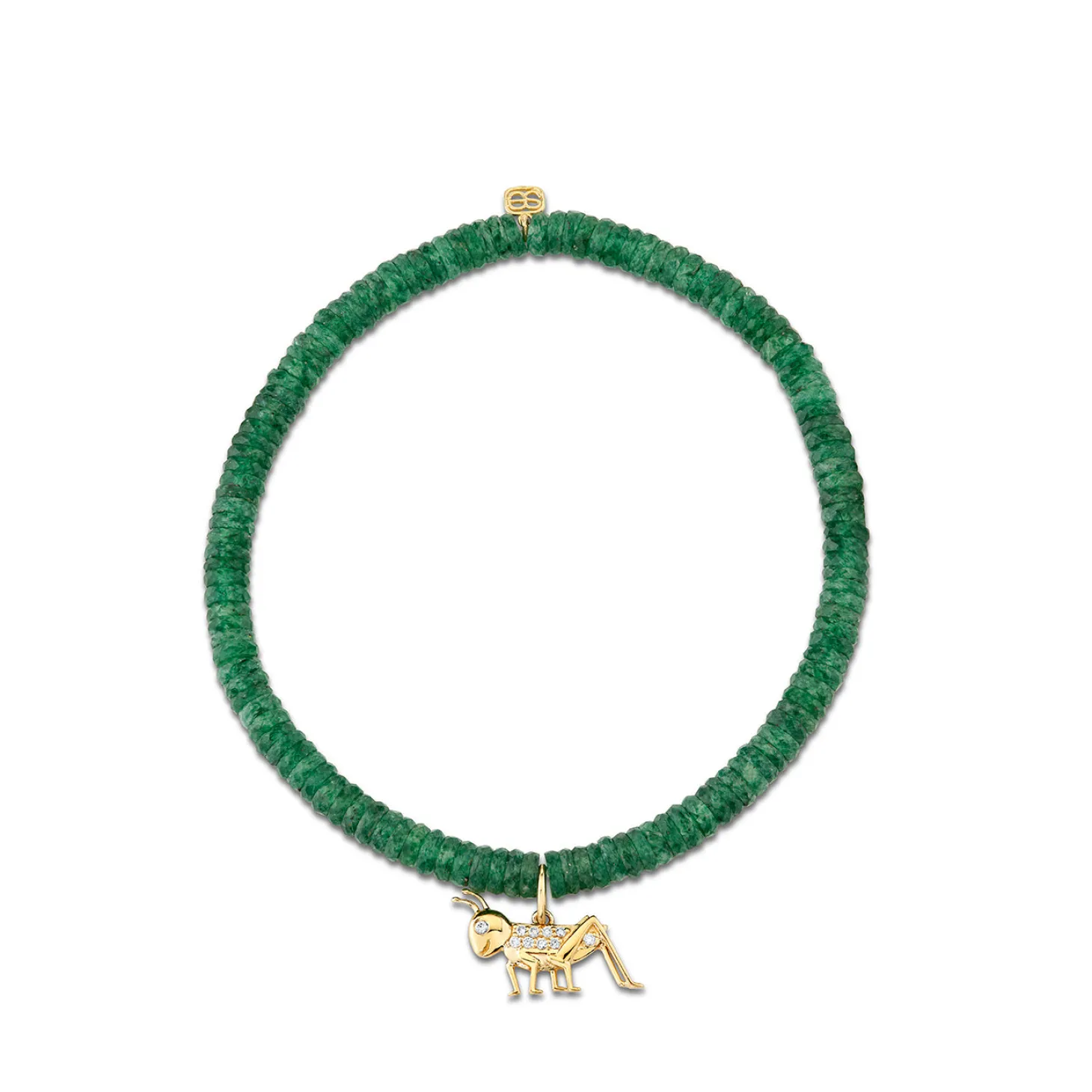 Gold & Diamond Cricket on Aventurine