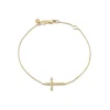 Gold & Diamond Cross Bracelet