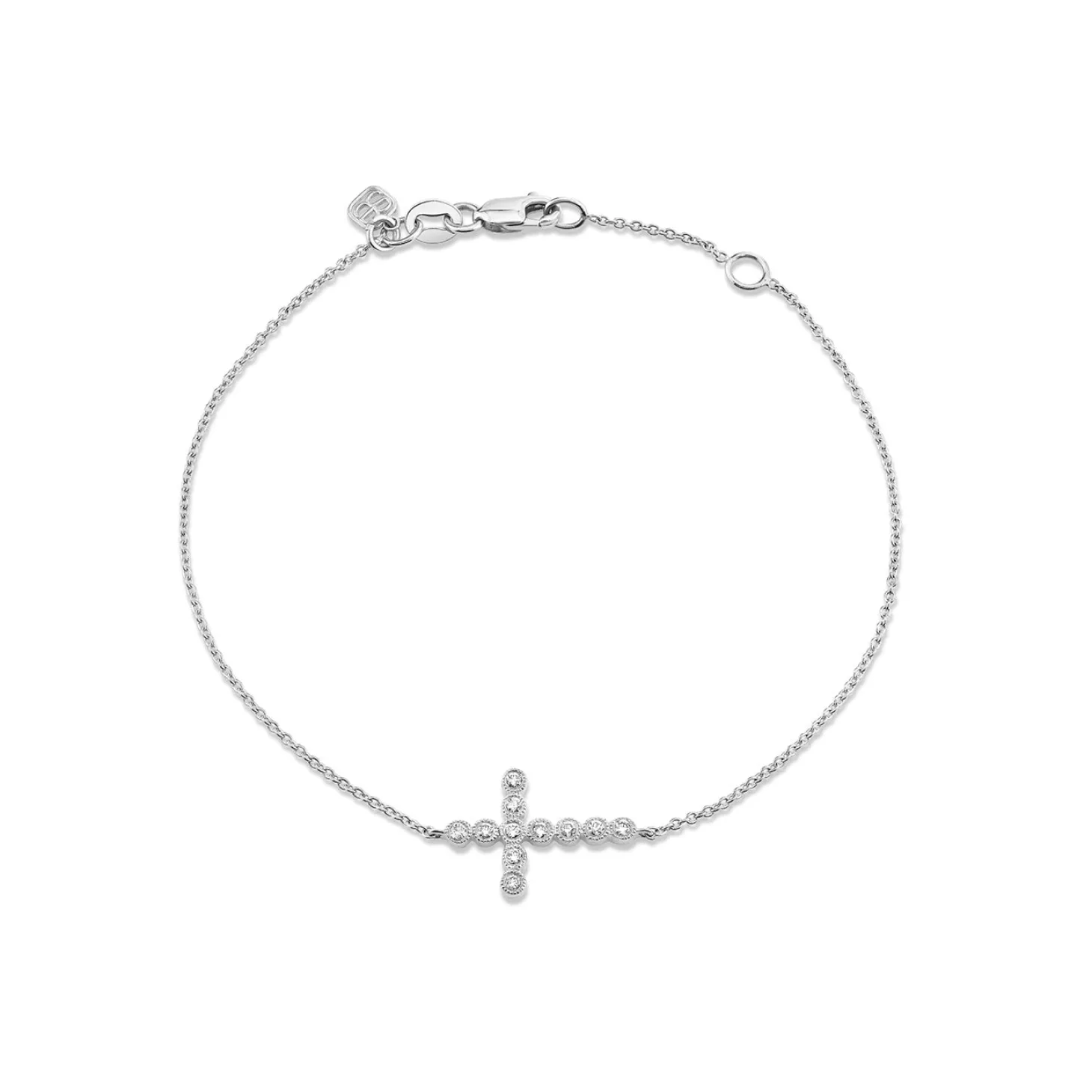Gold & Diamond Cross Bracelet