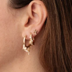 Gold & Diamond Cross Stud
