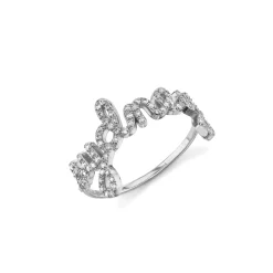 Gold & Diamond Custom Script Rings