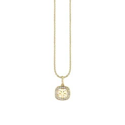 Gold & Diamond Daisy Open Icon Charm