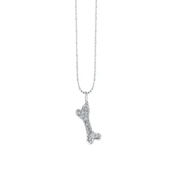 Gold & Diamond Dog Bone Charm