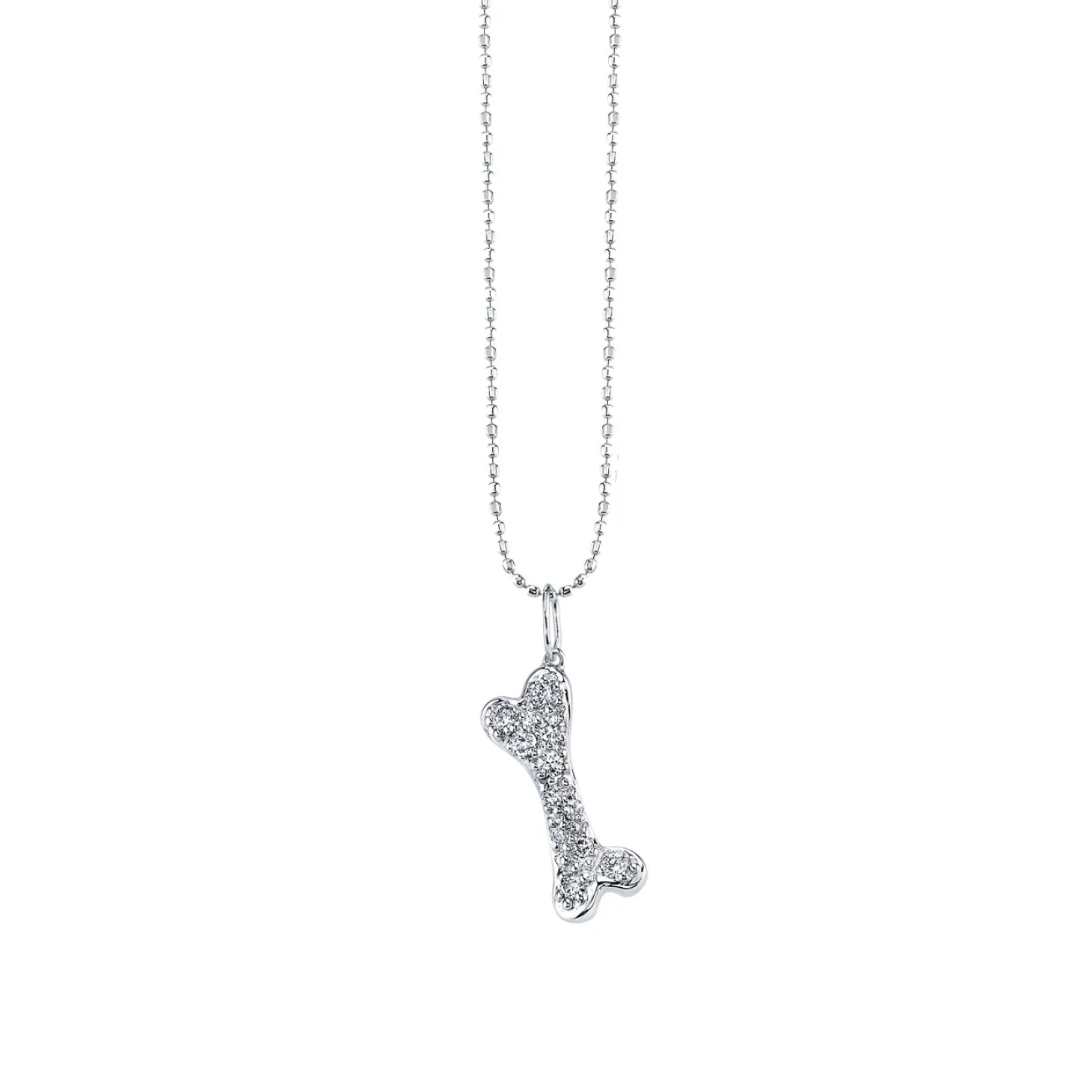 Gold & Diamond Dog Bone Charm