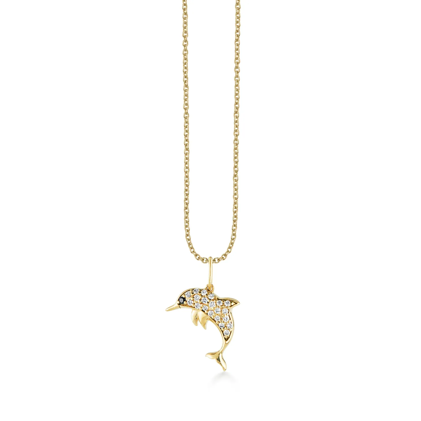 Gold & Diamond Dolphin Charm