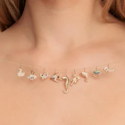Gold & Diamond Dolphin Charm