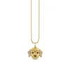 Gold & Diamond Doodle Dog Charm