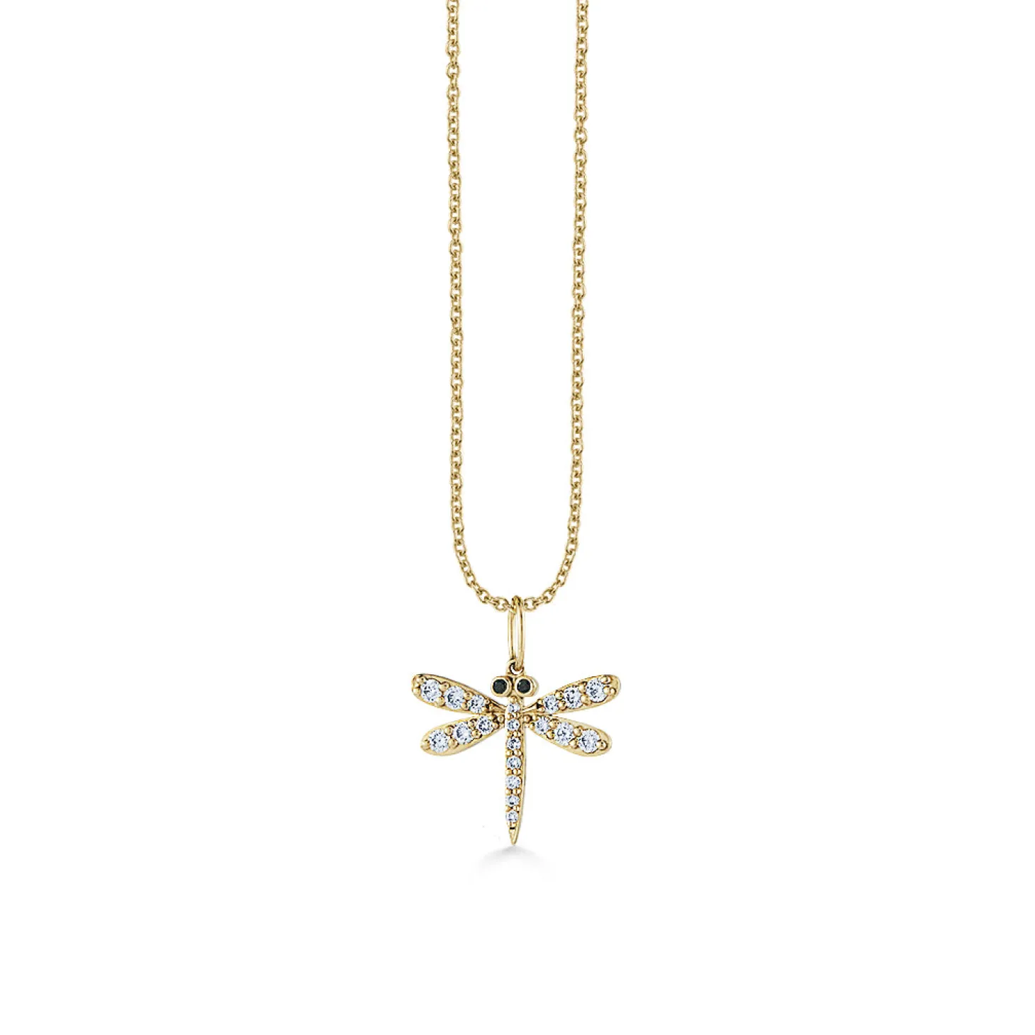 Gold & Diamond Dragonfly Charm