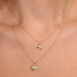 Gold & Diamond Elephant Charm