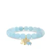 Gold & Diamond Elephant Family on Aquamarine