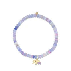 Gold & Diamond Elephant Family on Hackmanite