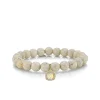 Gold & Diamond Elephant Open Icon on Cream Jasper