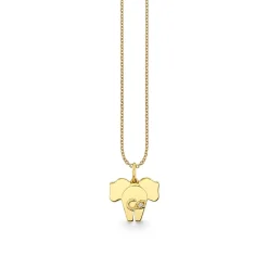 Gold & Diamond Elephant Tail Charm