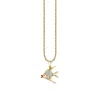 Gold & Diamond Enamel Lips Clownfish Charm