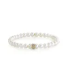 Gold & Diamond Eternity Heart Rondelle on Pearls