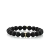 Gold & Diamond Eternity Rondelle on Matte Onyx