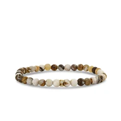 Gold & Diamond Eternity Rondelle on Wooden Opal