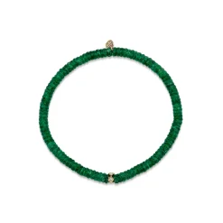 Gold & Diamond Eternity Rondelle on Aventurine