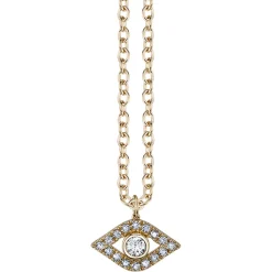 Gold & Diamond Extra Large Bezel Eye Charm