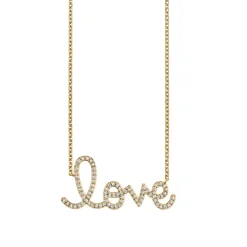 Gold & Diamond Extra Large Love Necklace