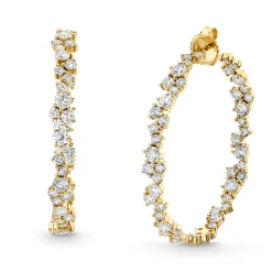 Gold & Diamond Extra Large Cocktail Hoops