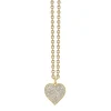Gold & Diamond Extra Large Heart Charm