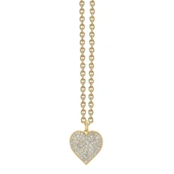 Gold & Diamond Extra Large Heart Charm