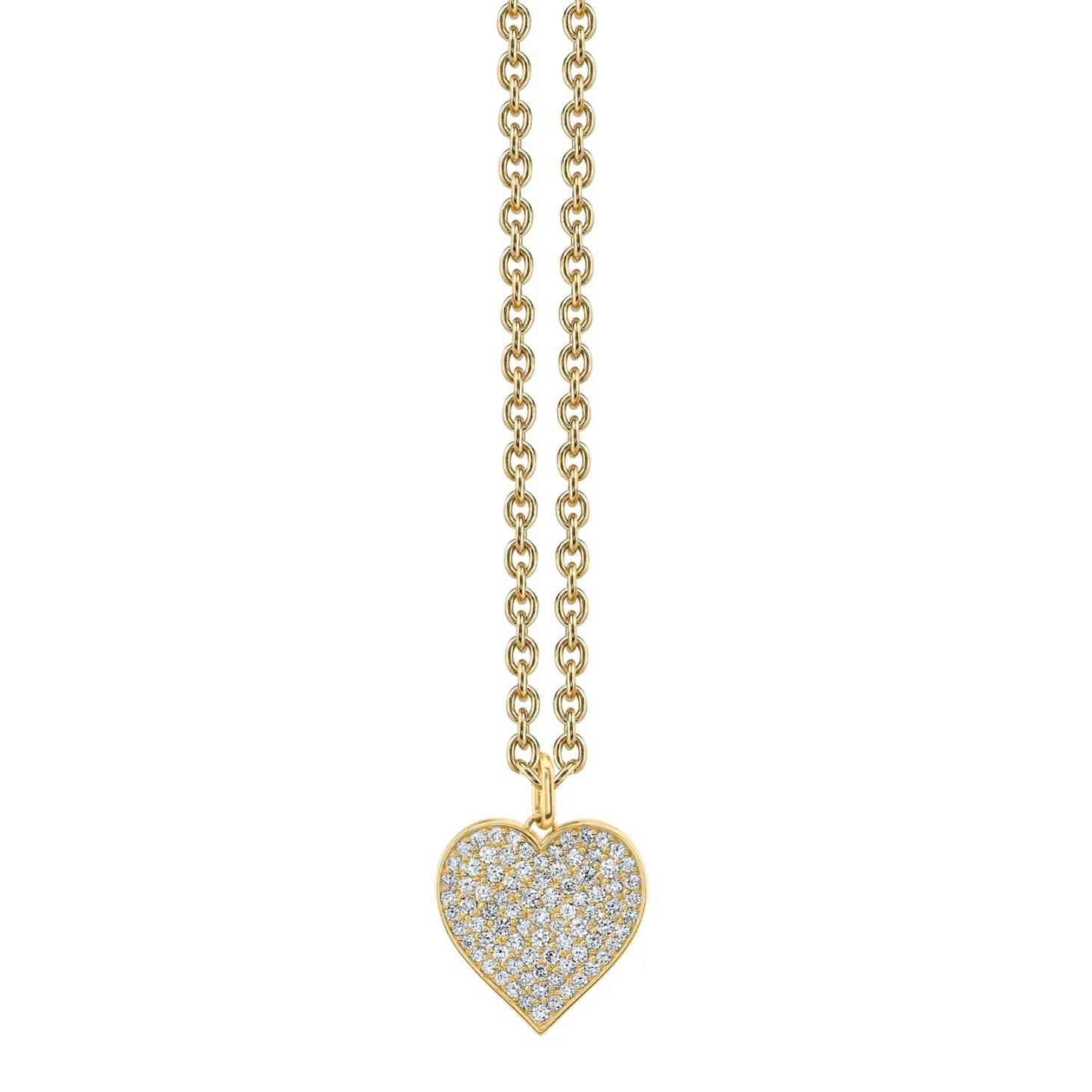 Gold & Diamond Extra Large Heart Charm