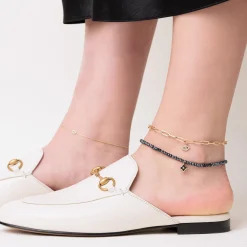 Gold & Diamond Eye Anklet