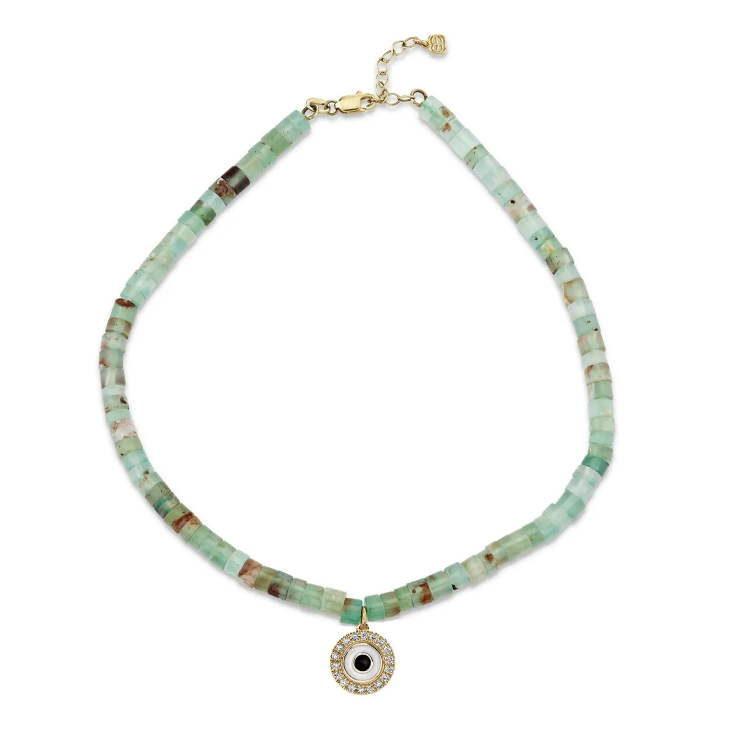 Gold & Diamond Eye Aquaprase Anklet
