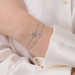 Gold & Diamond Eye Bracelet