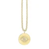 Gold & Diamond Eye Coin Charm