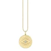 Gold & Diamond Eye Coin Charm