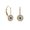 Gold & Diamond Eye French Wire Earrings