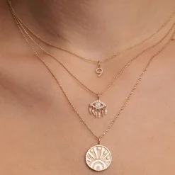 Gold & Diamond Eye Fringe Charm