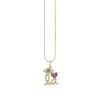 Gold & Diamond Eye Heart LA Necklace